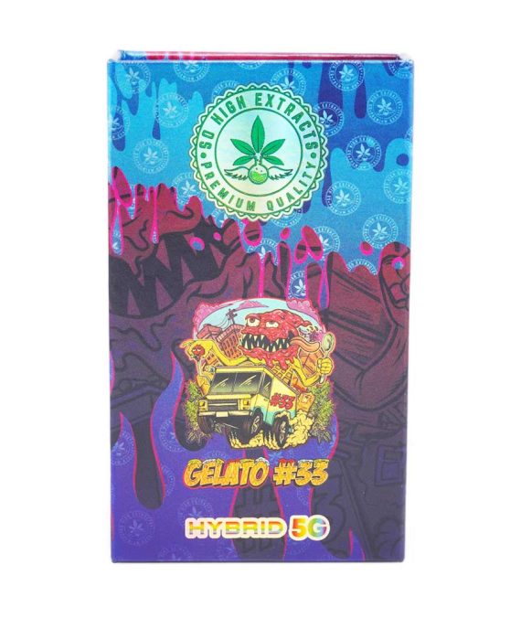 So High Extracts Premium Vape 5ML THC – Gelato #33 (Hybrid)