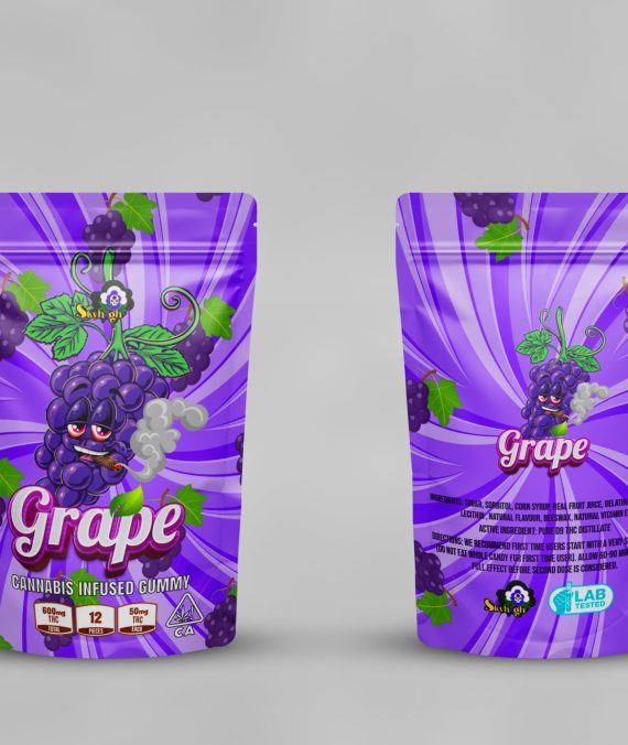 Sky High Edibles – Grape Gummy 600MG THC