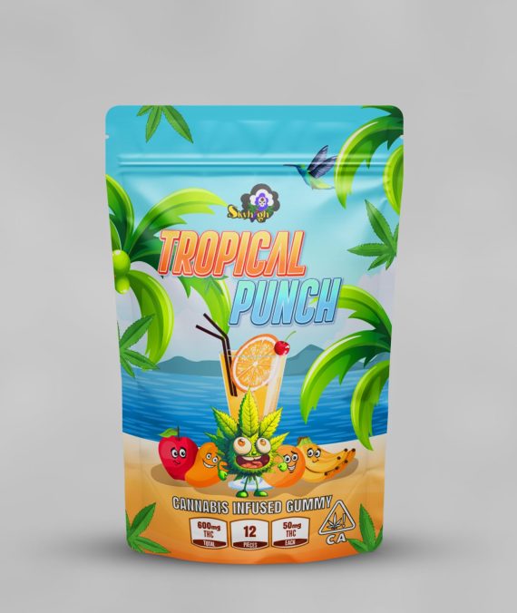 Sky High Edibles – Tropical Punch Gummy 600MG THC