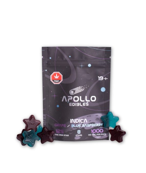 Apollo Edibles – Grape/Blue Raspberry Indica – 1000 mg