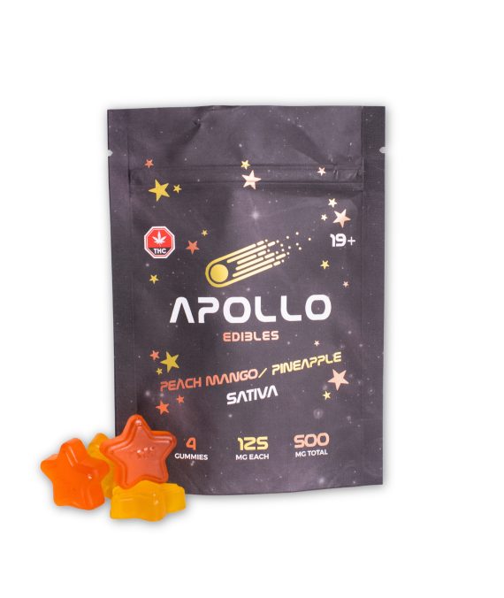 Apollo Edibles – Peachmango Pineapple Sativa – 500 mg