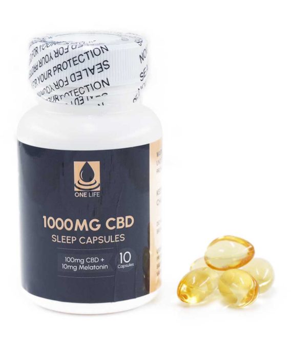 One Life Soft Gel Capsules – Sleep Capsules – 100mg CBD + 10mg Melatonin