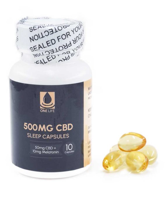 One Life Soft Gel Capsules – Sleep Capsules – 50mg CBD + 10mg Melatonin