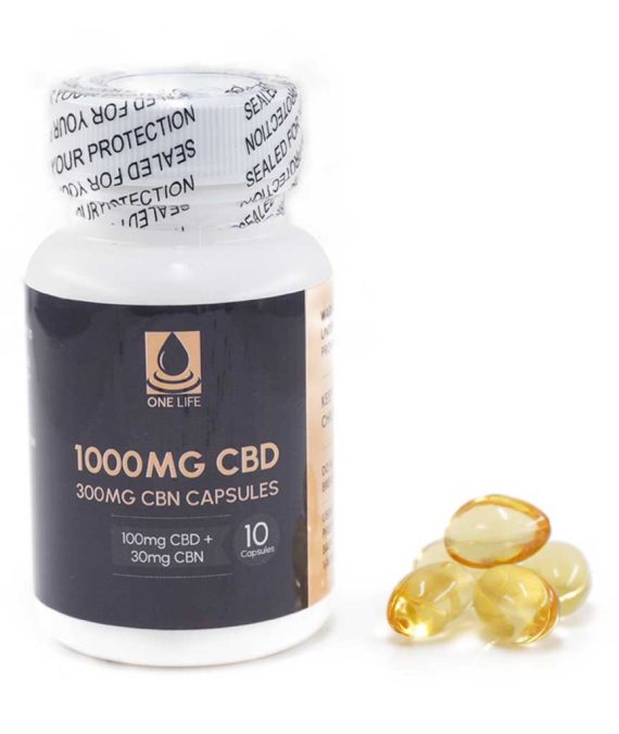 One Life Soft Gel Capsules – CBN Capsules 1000mg CBD : 300mg CBN