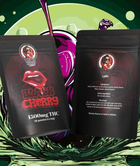 Mama Anne’s Gummies – Black Cherry Gummy – 1500mg THC