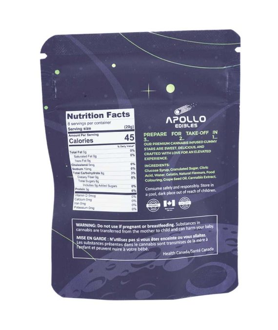 Apollo Edibles – Sour Green Apple – 1000 mg (Indica)
