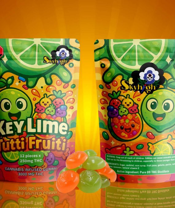Sky High Edibles – Key Lime + Tutti Frutti Gummy 3000mg THC