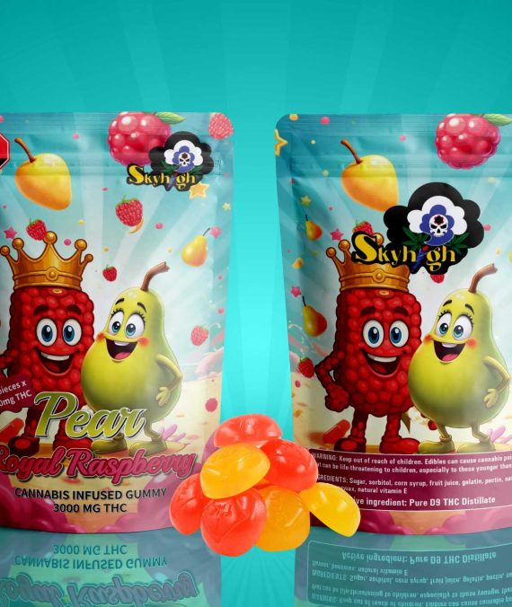 Sky High Edibles – Pear + Royal Raspberry 3000MG THC
