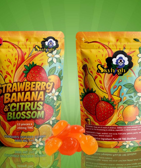 Sky High Edibles – Strawberry Banana + Citrus Blossom 3000MG THC