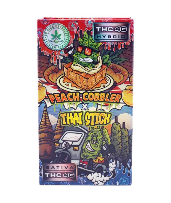 So High Extracts – Dual Chamber Pen – Peach Cobbler + Thai Stick (4 Grams + 4 Grams) Sativa