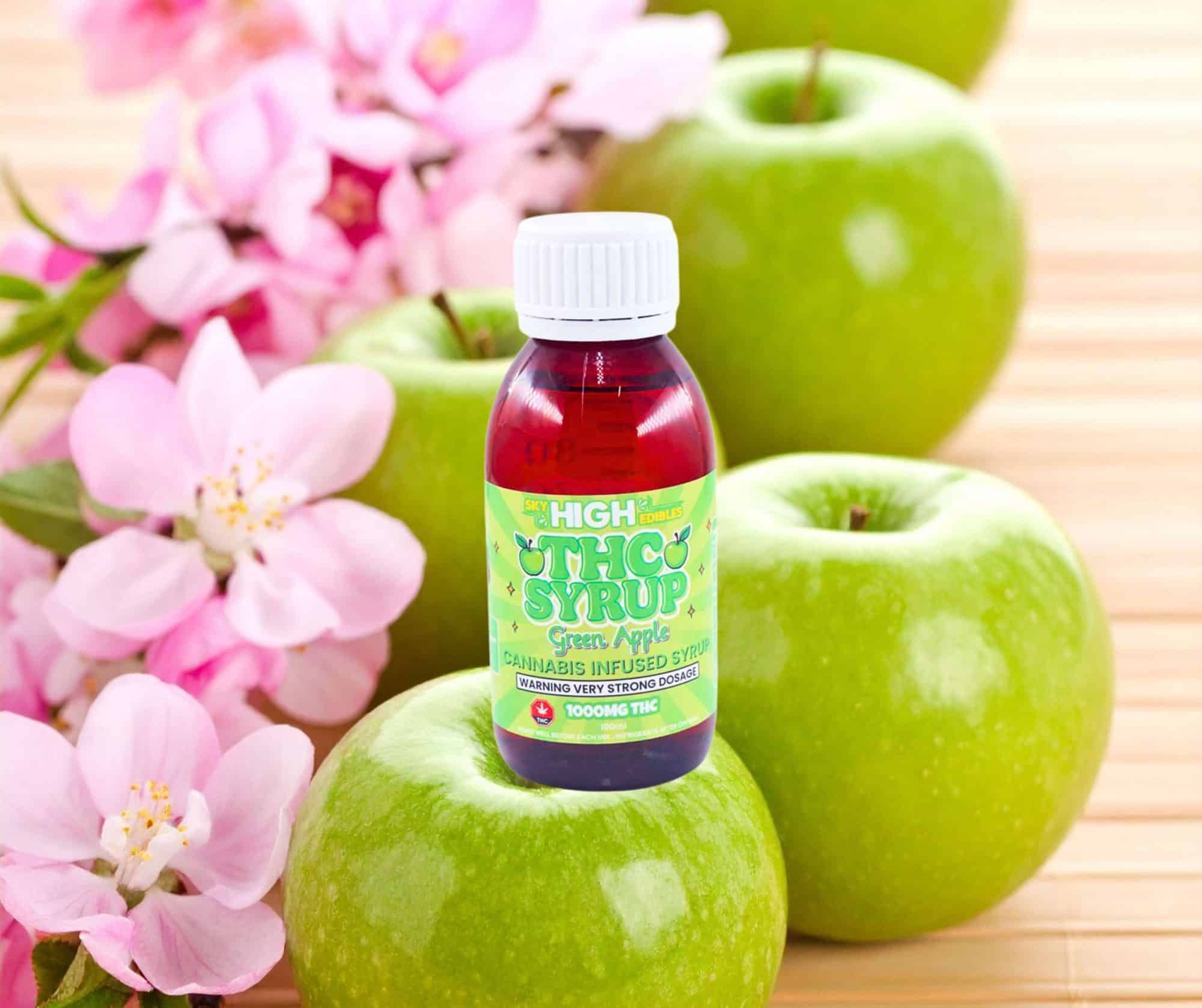 Sky High Syrup – Green Apple 1000mg THC