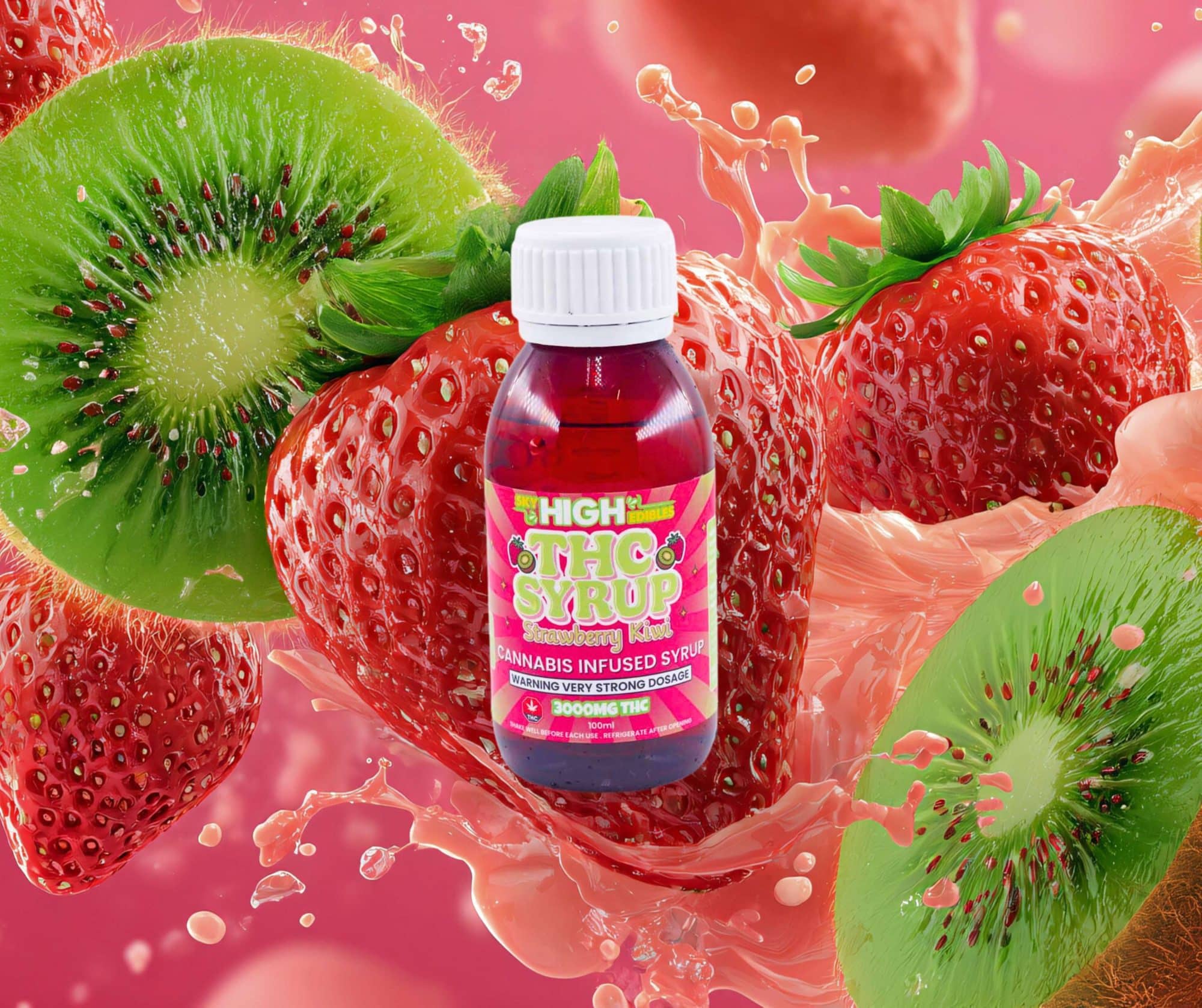 Sky High Syrup – Strawberry Kiwi 3000mg THC