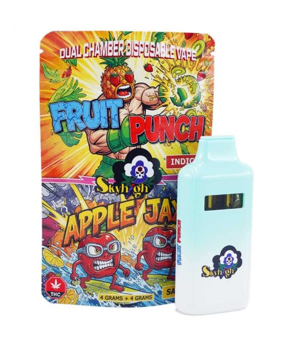 Sky High Extract – Dual Chamber Vape – Fruit Punch (Indica) + Apple Jax (Sativa) – (4 Grams + 4 Grams)