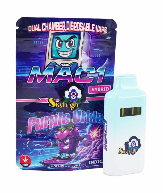 Sky High Extract – Dual Chamber Vape – MAC1 (Hybrid) + Purple Urkle (Indica) – (4 Grams + 4 Grams)