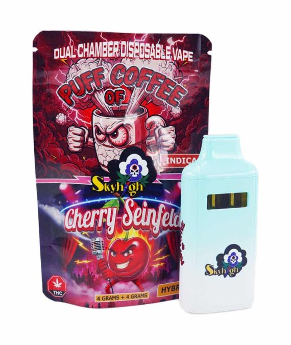 Sky High Extract – Dual Chamber Vape – Puff of Coffee (Indica) + Cherry Seinfeld (Hybrid) – (4 Grams + 4 Grams)